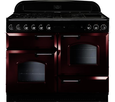 RANGEMASTER  Classic 110 Gas Range Cooker - Cranberry & Chrome